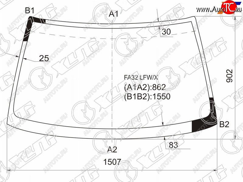 6 349 р. Стекло лобовое XYG  Nissan Cefiro  A32 - Maxima  A32  с доставкой в г. Краснодар