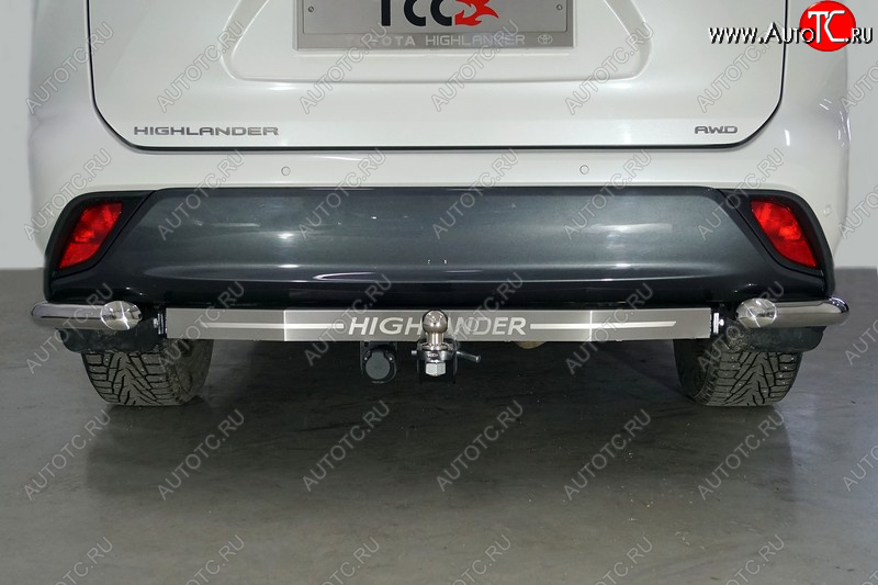 18 349 р. Фаркоп (тягово-сцепное устройство) TCC Тюнинг  Toyota Highlander  XU70 (2020-2024) (шар E, надпись Highlander)  с доставкой в г. Краснодар