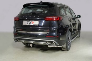 Защита заднего бампера (уголки, d42,4 мм) TCC Chery Tiggo 8 PRO (2021-2025)