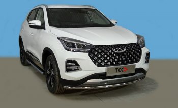 Защита переднего бампера нижняя d42,4 мм ТСС Тюнинг Chery Tiggo 4 Pro (2021-2025) ()