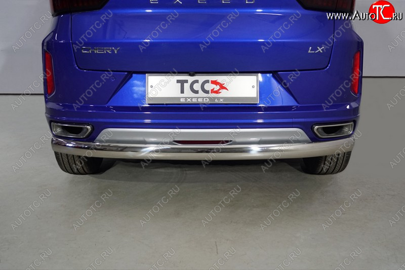 14 999 р. Защита заднего бампера (1.5L Turbo 2WD, овальная, d75х42 мм) TCC  EXEED LX (2021-2024) 1-ый рестайлинг  с доставкой в г. Краснодар