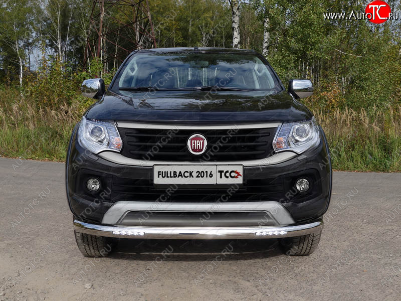 38 999 р. Защита переднего бампера нижняя с ДХО 76,1 мм ТСС Тюнинг  Fiat Fullback (2016-2018) (нержавейка)  с доставкой в г. Краснодар