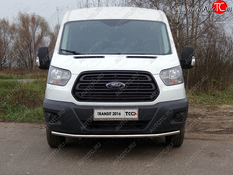 16 899 р. Защита переднего бампера нижняя 42,4 мм ТСС Тюнинг  Ford Transit Connect (2013-2018) (нержавейка)  с доставкой в г. Краснодар