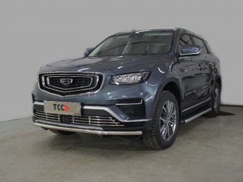 16 699 р. Защита переднего бампера нижняя 42,4 мм ТСС Тюнинг Geely Atlas Pro NL3 (2019-2025) (нержавейка)  с доставкой в г. Краснодар. Увеличить фотографию 1