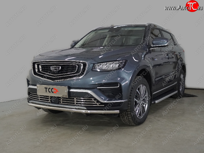 16 699 р. Защита переднего бампера нижняя 42,4 мм ТСС Тюнинг Geely Atlas Pro NL3 (2019-2025) (нержавейка)  с доставкой в г. Краснодар