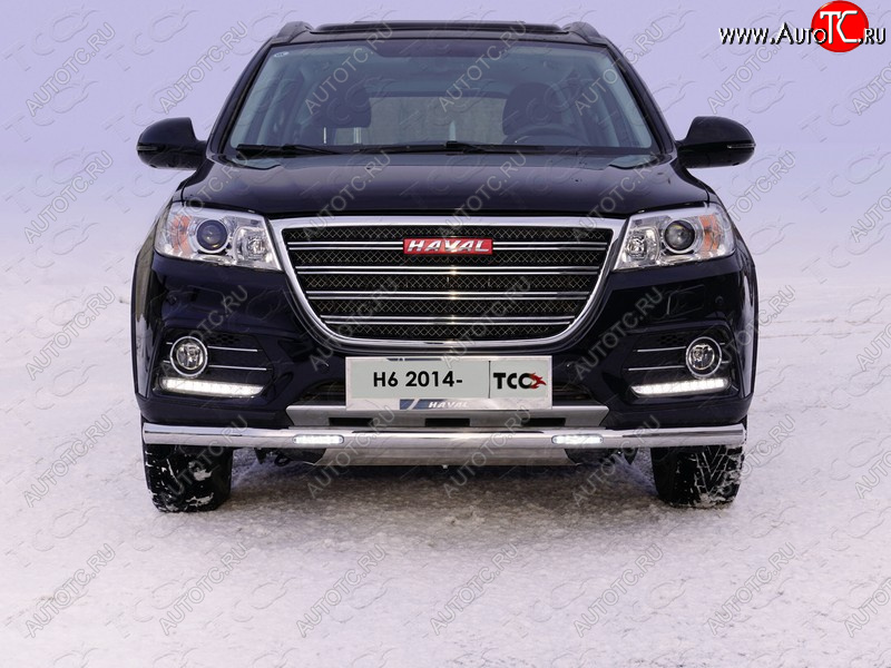 36 849 р. Защита переднего бампера нижняя (с ДХО) 60,3 мм  Haval H6 (2013-2020) (нержавейка)  с доставкой в г. Краснодар