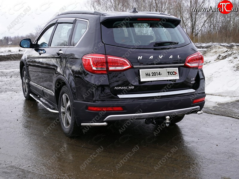 13 449 р. Защита заднего бампера (уголки, d42,4 мм) TCC  Haval H6 (2013-2020)  с доставкой в г. Краснодар