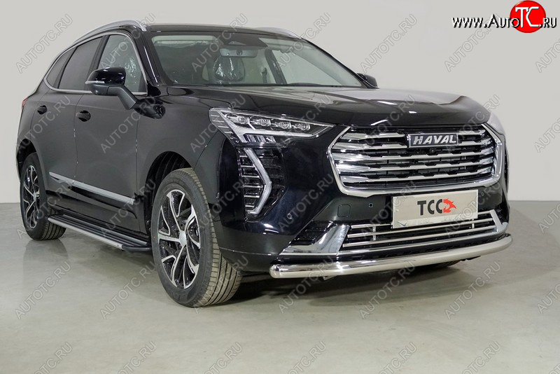 14 249 р. Защита переднего бампера нижняя d60,3 мм ТСС Тюнинг  Haval Jolion (2020-2024) дорестайлинг (кроме комплектации Comfort)  с доставкой в г. Краснодар