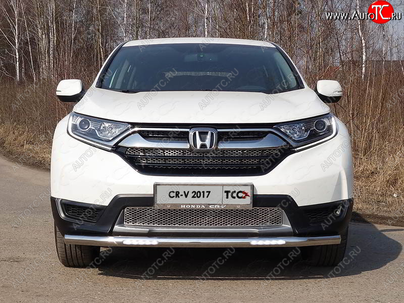 35 849 р. Защита переднего бампера нижняя с ДХО 60,3 мм Honda CR-V RW,RT дорестайлинг (2016-2020) (нержавейка)  с доставкой в г. Краснодар