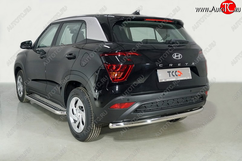 20 899 р. Защита задняя (нержавейка 60,3 мм) ТСС Тюнинг  Hyundai Creta  SU (2020-2022)  с доставкой в г. Краснодар