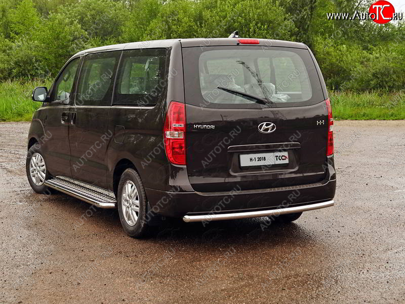 20 999 р. Защита задняя (центральная нержавейка 60,3 мм), ТСС Тюнинг  Hyundai Starex/Grand Starex/H1  TQ (2017-2022) 2-ой рестайлинг (центральная)  с доставкой в г. Краснодар