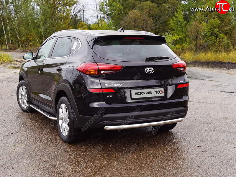 16 899 р. Защита задняя (нержавейка 60,3 мм) ТСС Тюнинг  Hyundai Tucson  TL (2018-2021) рестайлинг  с доставкой в г. Краснодар