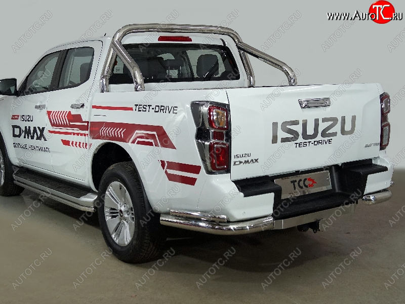 29 999 р. Защита заднего бампера (3.0D, уголки двойные, d76.1/42.4 мм) TCC  Isuzu D-Max ( RT85,TFR SingleCab,  RG) (2015-2023) рестайлинг, DoubleCab  с доставкой в г. Краснодар