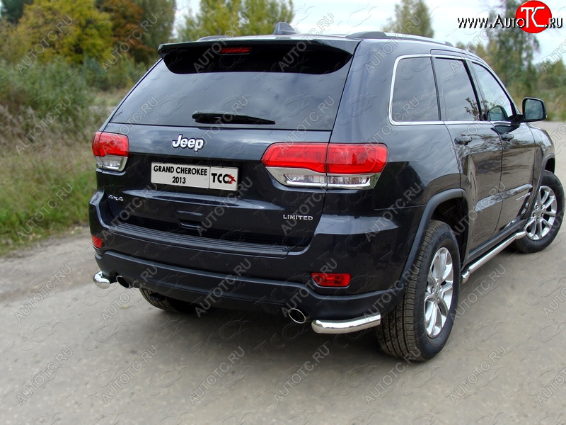 18 699 р. Защита заднего бампера (уголки, d60,3 мм) TCC  Jeep Grand Cherokee  WK2 (2013-2018) 1-ый рестайлинг  с доставкой в г. Краснодар