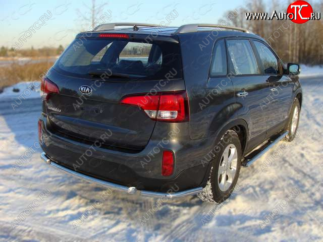 13 399 р. Защита заднего бампера (уголки, d60,3 мм) TCC  KIA Sorento  UM/Prime (2014-2018) дорестайлинг  с доставкой в г. Краснодар