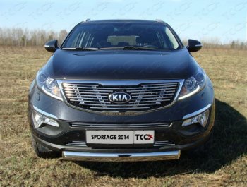 Нижняя декоративная вставка в бампер ТСС Тюнинг KIA (КИА) Sportage (Спортаж)  3 SL (2014-2016) 3 SL рестайлинг ()