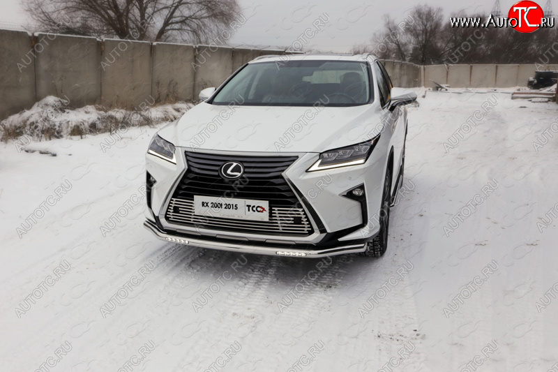 41 999 р. Защита переднего бампера нижняя с ДХО 60,3 мм ТСС Тюнинг Lexus RX 200T AL20 дорестайлинг (2015-2017) (нержавейка)  с доставкой в г. Краснодар