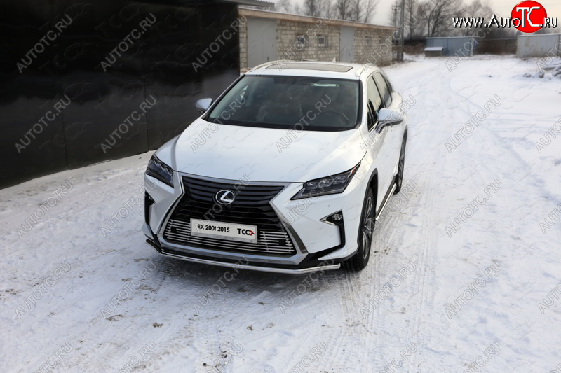 20 999 р. Защита переднего бампера нижняя d42,4 мм ТСС Тюнинг  Lexus RX  200T - RX450H  AL10 (нержавейка)  с доставкой в г. Краснодар