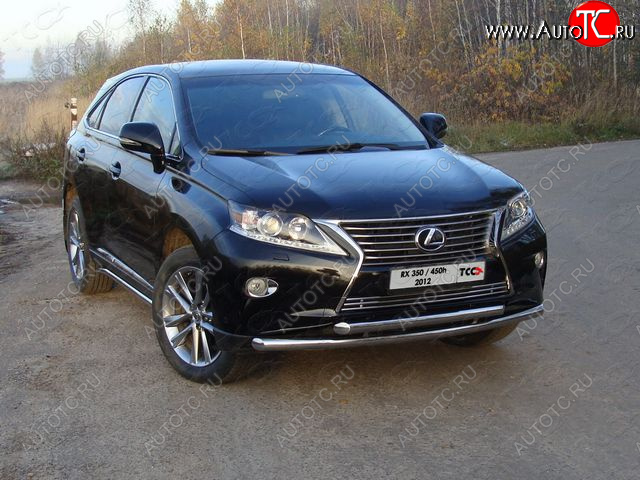 30 999 р. Защита переднего бампера нижняя 60,3*60,3 мм ТСС Тюнинг Lexus RX350 AL10 рестайлинг (2012-2015) (нержавейка)  с доставкой в г. Краснодар