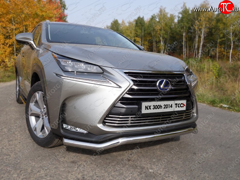 22 599 р. Защита переднего бампера кенгурин 60,3 мм кроме F-Sport ТСС Тюнинг  Lexus NX200  Z10 (2014-2017) дорестайлинг (нержавейка)  с доставкой в г. Краснодар