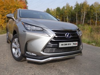 Защита переднего бампера кенгурин 60,3 мм кроме F-Sport ТСС Тюнинг Lexus (Лексус) NX200T (НХ)  Z10 (2014-2017) Z10  (нержавейка)