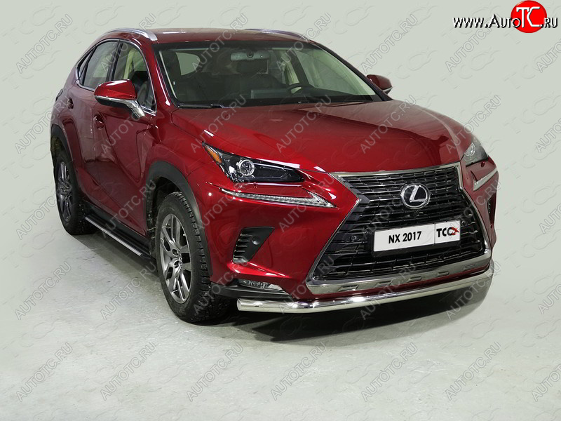 21 799 р. Защита переднего бампера нижняя d60,3 мм ТСС Тюнинг  Lexus NX200  Z10 (2017-2021) рестайлинг (нержавейка)  с доставкой в г. Краснодар