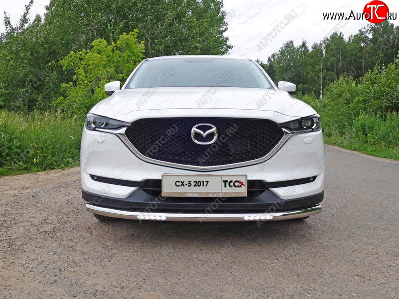 38 949 р. Защита переднего бампера нижняя с ДХО 60,3 мм ТСС Тюнинг Mazda CX-5 KF (2016-2024) (нержавейка)  с доставкой в г. Краснодар