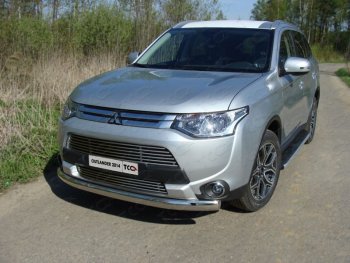 Нижняя декоративная вставка в бампер ТСС Тюнинг Mitsubishi (Митсубиси) Outlander (Аутлэндэр)  GF (2014-2016) GF 1-ый рестайлинг ()