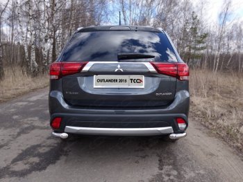 21 999 р. Защита заднего бампера (уголки, d60,3 мм) TCC  Mitsubishi Outlander  GF (2015-2018) 2-ой рестайлинг  с доставкой в г. Краснодар. Увеличить фотографию 1