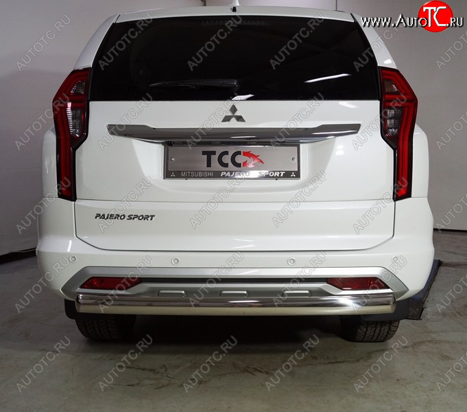 23 399 р. Защита заднего бампера (овальная, d75х42 мм) TCC Mitsubishi Pajero Sport QF рестайлинг (2019-2022)  с доставкой в г. Краснодар