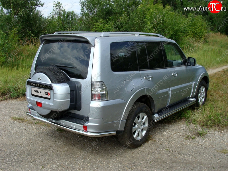 22 999 р. Защита задняя (центральная нержавейка 60,3 мм) ТСС Тюнинг  Mitsubishi Pajero  4 V80 (2011-2014) 3 дв. 1-ый рестайлинг  с доставкой в г. Краснодар