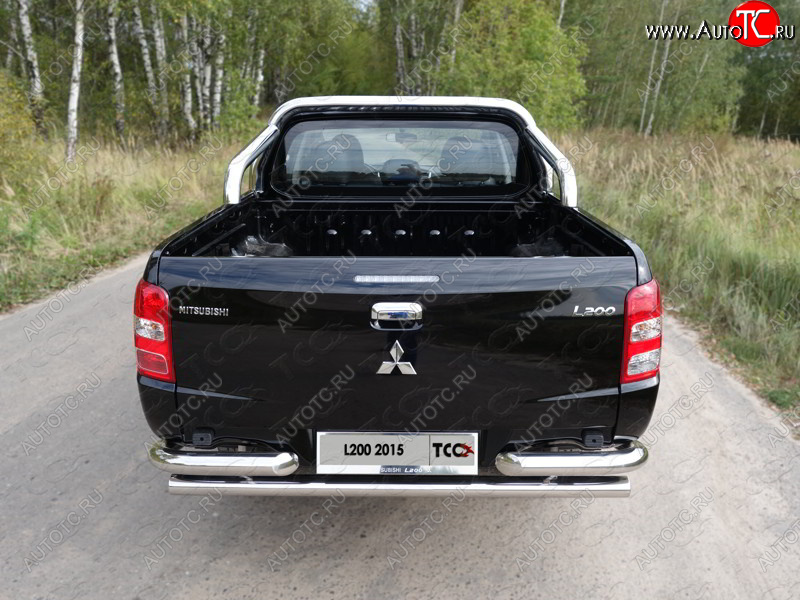 55 999 р. Защита кузова d76,1 мм (только для кузова) ТСС Тюнинг Mitsubishi L200 5 KK,KL дорестайлинг (2015-2019) (нержавейка)  с доставкой в г. Краснодар