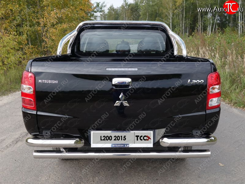 72 399 р. Защита кузова (только для кузова) d75х42 мм ТСС Тюнинг  Mitsubishi L200  5 KK,KL (2018-2022) рестайлинг (нержавейка)  с доставкой в г. Краснодар