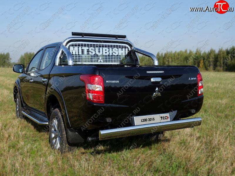 18 549 р. Защита задняя (центральная 120х60 мм) ТСС Тюнинг Mitsubishi L200 5 KK,KL рестайлинг (2018-2022) (центральная)  с доставкой в г. Краснодар