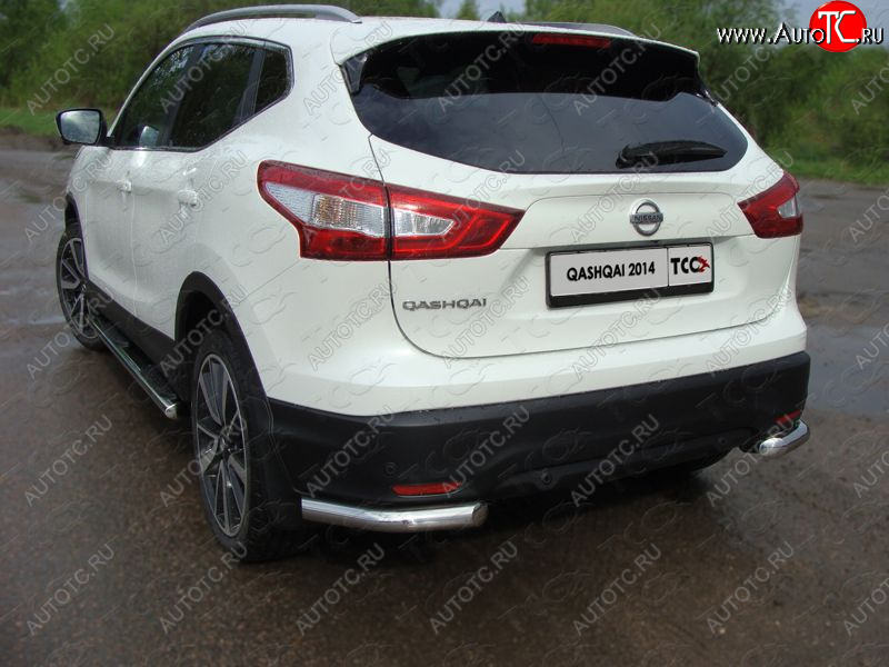 16 899 р. Защита заднего бампера (уголки, d60,3 мм) TCC  Nissan Qashqai  2 (2013-2019) J11 дорестайлинг  с доставкой в г. Краснодар