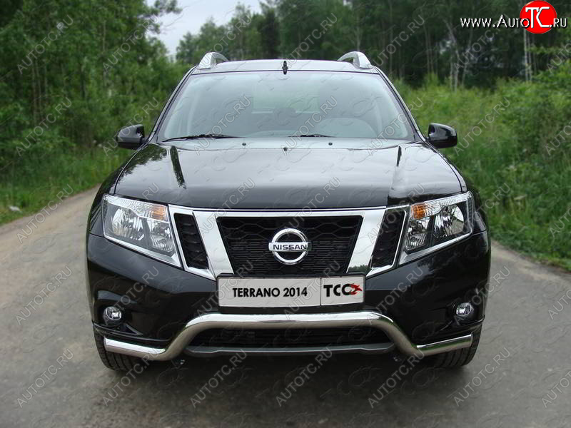 17 999 р. Защита переднего бампера кенгурин 60,3 мм ТСС Тюнинг  Nissan Terrano  D10 (2013-2016) дорестайлинг (нержавейка)  с доставкой в г. Краснодар