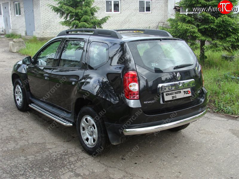 20 899 р. Защита задняя (овальная длинная 75х42 мм) ТСС Тюнинг  Renault Duster  HS (2010-2015) дорестайлинг (овальная длинная)  с доставкой в г. Краснодар