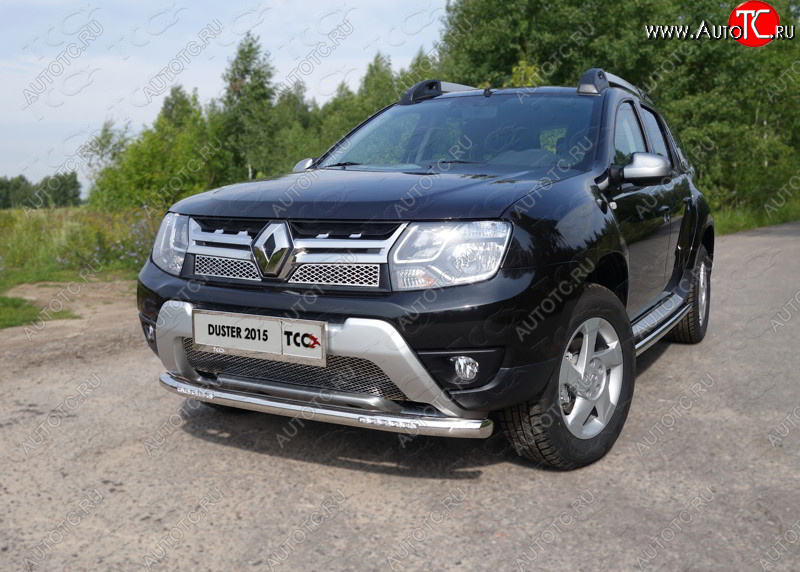 29 999 р. Защита переднего бампера нижняя с ДХО 60,3 мм ТСС Тюнинг  Renault Duster  HS (2015-2021) рестайлинг (нержавейка)  с доставкой в г. Краснодар