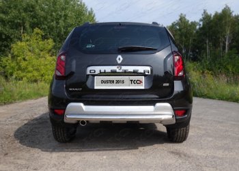 Защита задняя (нержавейка 60,3 мм) ТСС Тюнинг Renault (Рено) Duster (Дастер)  HS (2015-2021) HS рестайлинг