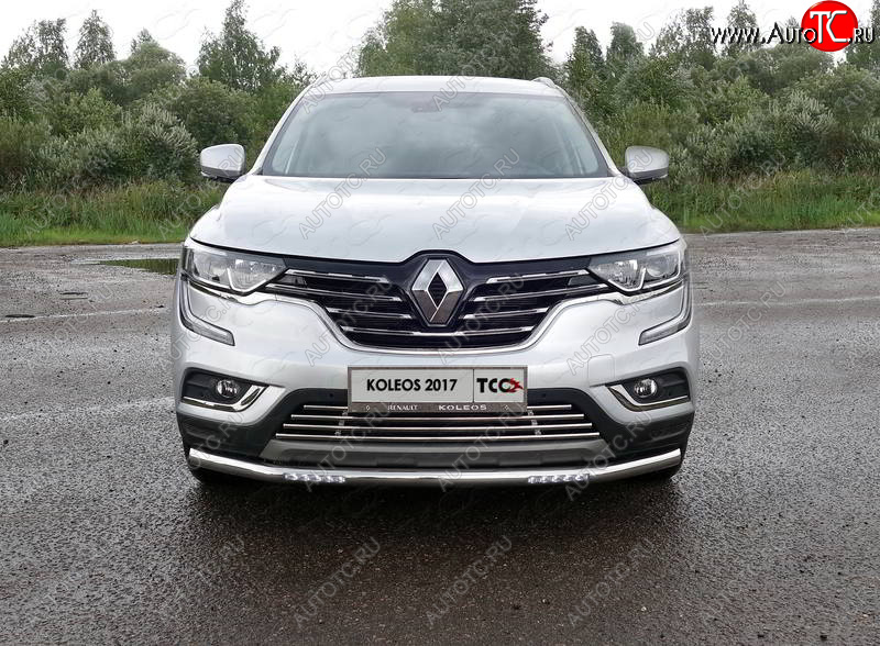 35 849 р. Защита переднего бампера нижняя с ДХО 60,3 мм ТСС Тюнинг  Renault Koleos  2 (2016-2024) (нержавейка)  с доставкой в г. Краснодар