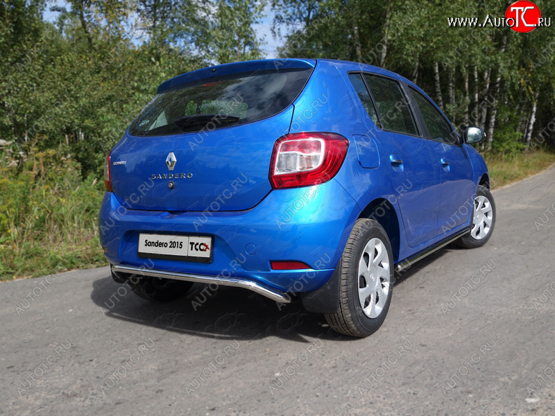 11 999 р. Защита задняя d42,4 мм ТСС Тюнинг Renault Sandero (B8) дорестайлинг (2014-2018)  с доставкой в г. Краснодар