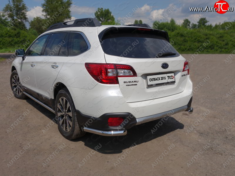 17 999 р. Защита заднего бампера (уголки, d60,3 мм) TCC  Subaru Outback  BS/B15 (2014-2021) дорестайлинг универсал, рестайлинг универсал  с доставкой в г. Краснодар