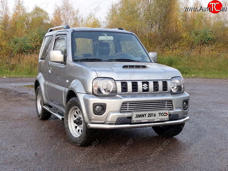 16 549 р. Защита переднего бампера нижняя d60,3 мм ТСС Тюнинг  Suzuki Jimny  JB64 (2018-2024) (нержавейка)  с доставкой в г. Краснодар