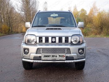 Защита переднего бампера нижняя с ДХО 60,3 мм ТСС Тюнинг Suzuki Jimny JB23/JB43 2-ой рестайлинг (2012-2018) ()