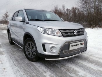 Защита переднего бампера нижняя d42,4 мм ТСС Тюнинг Suzuki Vitara LY дорестайлинг (2015-2019) ()