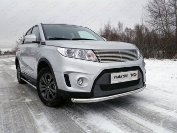 Защита переднего бампера нижняя d60,3 мм ТСС Тюнинг Suzuki Vitara LY дорестайлинг (2015-2019) ()