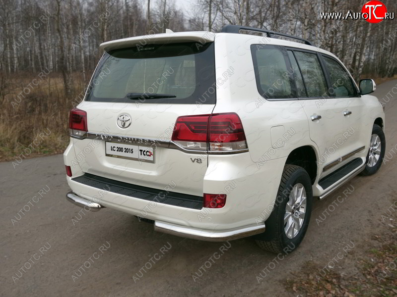 20 999 р. Защита задняя (уголки, нержавейка 76,1 мм) ТСС Тюнинг  Toyota Land Cruiser Prado  J150 (2013-2017) 1-ый рестайлинг  с доставкой в г. Краснодар