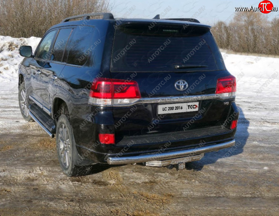 24 999 р. Защита заднего бампера (овальная, d75х42 мм) TCC  Toyota Land Cruiser  200 (2015-2021) 2-ой рестайлинг  с доставкой в г. Краснодар