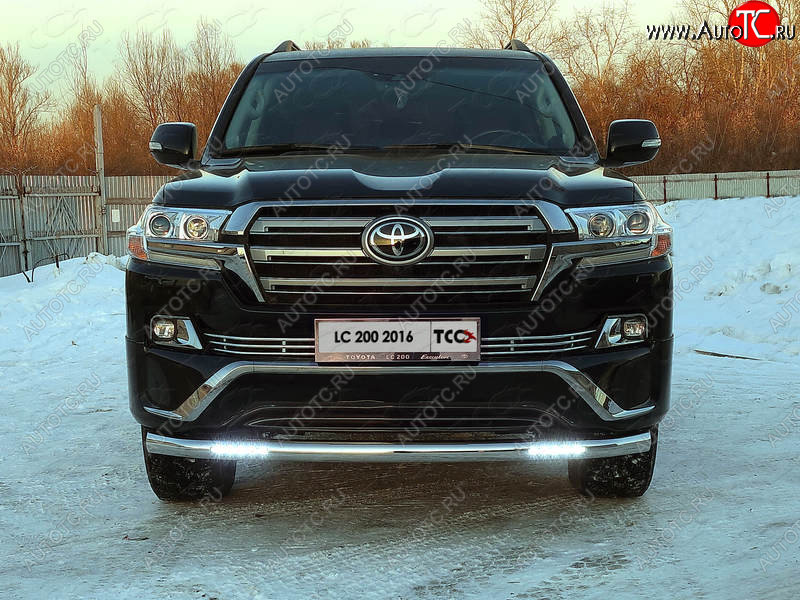 47 999 р. Защита переднего бампера нижняя с ДХО 76,1 мм ТСС Тюнинг  Toyota Land Cruiser  200 (2015-2021) 2-ой рестайлинг (EXECUTIVE)  с доставкой в г. Краснодар