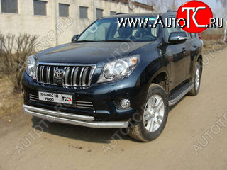 38 949 р. Защита переднего бампера нижняя d76,1*50,8 мм ТСС Тюнинг  Toyota Land Cruiser Prado  J150 (2009-2013) дорестайлинг (нержавейка)  с доставкой в г. Краснодар